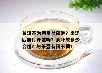 普洱茶为何用盖碗泡？出汤后要打开盖吗？茶叶放多少合适？与茶壶有何不同？