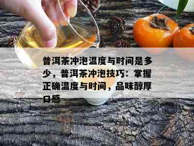 普洱茶冲泡温度与时间是多少，普洱茶冲泡技巧：掌握正确温度与时间，品味醇厚口感