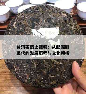 普洱茶历史视频：从起源到现代的发展历程与文化解析