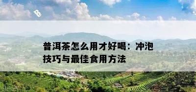 普洱茶怎么用才好喝：冲泡技巧与更佳食用方法