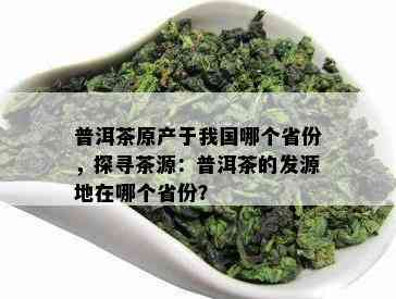 普洱茶原产于我国哪个省份，探寻茶源：普洱茶的发源地在哪个省份？