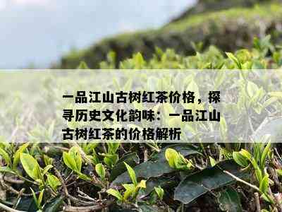 一品江山古树红茶价格，探寻历史文化韵味：一品江山古树红茶的价格解析