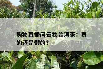 购物直播间云牧普洱茶：真的还是假的？