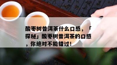 酸枣树普洱茶什么口感，「探秘」酸枣树普洱茶的口感，你绝对不能错过！