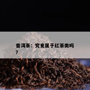 普洱茶：究竟属于红茶类吗？