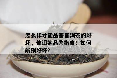 怎么样才能品鉴普洱茶的好坏，普洱茶品鉴指南：如何辨别好坏？