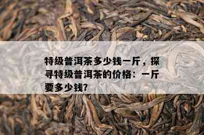 特级普洱茶多少钱一斤，探寻特级普洱茶的价格：一斤要多少钱？