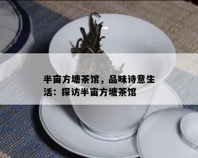 半亩方塘茶馆，品味诗意生活：探访半亩方塘茶馆