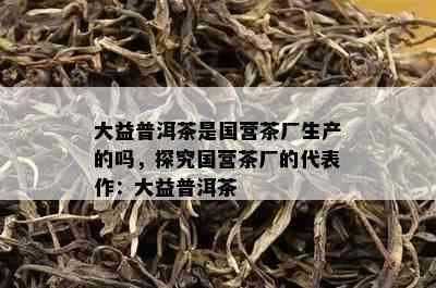 大益普洱茶是国营茶厂生产的吗，探究国营茶厂的代表作：大益普洱茶