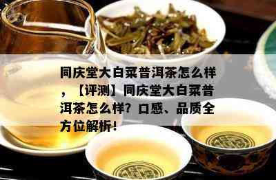 同庆堂大白菜普洱茶怎么样，【评测】同庆堂大白菜普洱茶怎么样？口感、品质全方位解析！