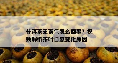 普洱茶无茶气怎么回事？视频解析茶叶口感变化原因