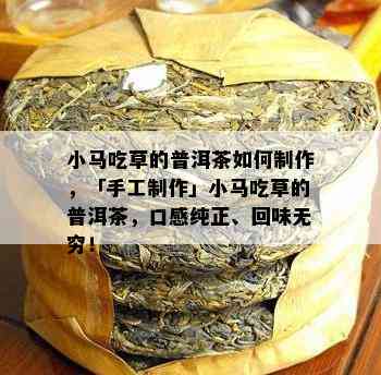 小马吃草的普洱茶如何制作，「手工制作」小马吃草的普洱茶，口感纯正、回味无穷！