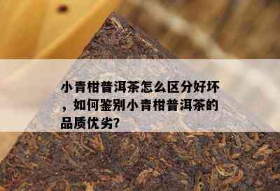 小青柑普洱茶怎么区分好坏，如何鉴别小青柑普洱茶的品质优劣？