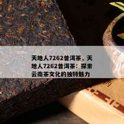 天地人7262普洱茶，天地人7262普洱茶：探索云南茶文化的独特魅力