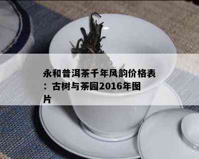 永和普洱茶千年风韵价格表：古树与茶园2016年图片