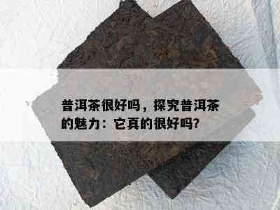 普洱茶很好吗，探究普洱茶的魅力：它真的很好吗？