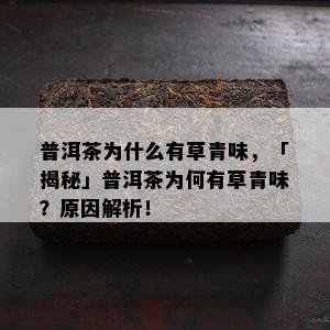 普洱茶为什么有草青味，「揭秘」普洱茶为何有草青味？原因解析！