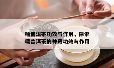 糯普洱茶功效与作用，探索糯普洱茶的神奇功效与作用