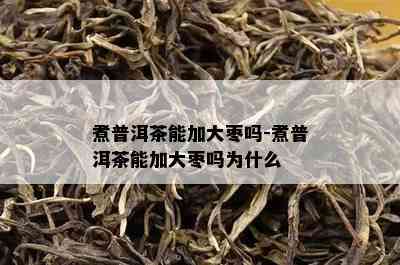 煮普洱茶能加大枣吗-煮普洱茶能加大枣吗为什么