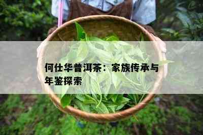 何仕华普洱茶：家族传承与年鉴探索