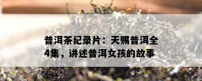 普洱茶纪录片：天赐普洱全4集，讲述普洱女孩的故事