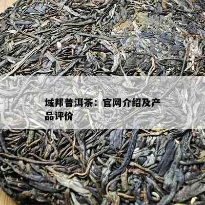 域邦普洱茶：官网介绍及产品评价