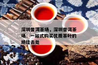 深圳普洱茶场，深圳普洱茶场：一站式购买优质茶叶的绝佳去处