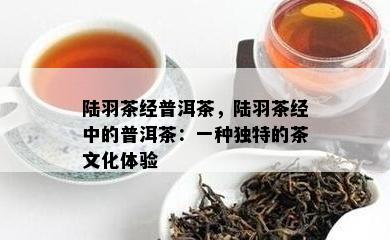 陆羽茶经普洱茶，陆羽茶经中的普洱茶：一种独特的茶文化体验