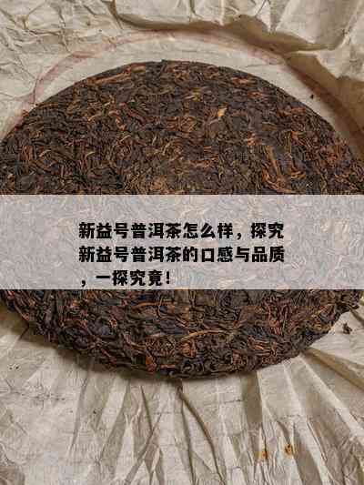 新益号普洱茶怎么样，探究新益号普洱茶的口感与品质，一探究竟！