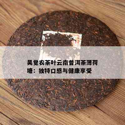 吴觉农茶叶云南普洱茶薄荷塘：独特口感与健康享受