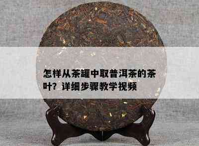 怎样从茶罐中取普洱茶的茶叶？详细步骤教学视频