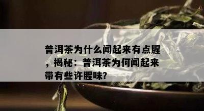 普洱茶为什么闻起来有点腥，揭秘：普洱茶为何闻起来带有些许腥味？