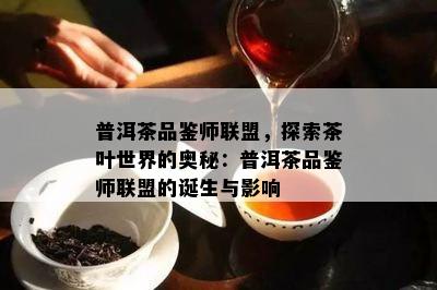 普洱茶品鉴师联盟，探索茶叶世界的奥秘：普洱茶品鉴师联盟的诞生与影响