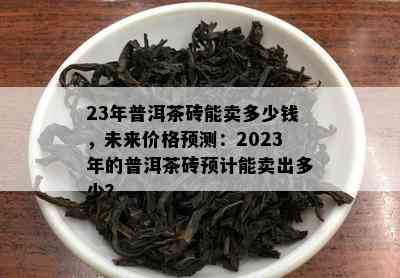 23年普洱茶砖能卖多少钱，未来价格预测：2023年的普洱茶砖预计能卖出多少？