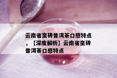 云南省蛮砖普洱茶口感特点，【深度解析】云南省蛮砖普洱茶口感特点