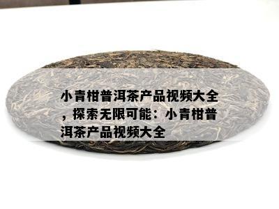 小青柑普洱茶产品视频大全，探索无限可能：小青柑普洱茶产品视频大全