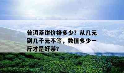 普洱茶饼价格多少？从几元到几千元不等，数值多少一斤才是好茶？