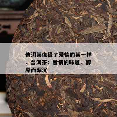 普洱茶像极了爱情的茶一样，普洱茶：爱情的味道，醇厚而深沉