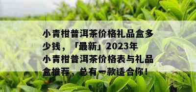 小青柑普洱茶价格礼品盒多少钱，「最新」2023年小青柑普洱茶价格表与礼品盒推荐，总有一款适合你！