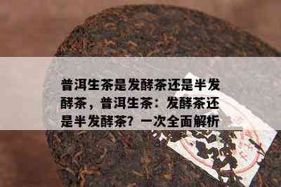 普洱生茶是发酵茶还是半发酵茶，普洱生茶：发酵茶还是半发酵茶？一次全面解析