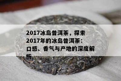 2017冰岛普洱茶，探索2017年的冰岛普洱茶：口感、香气与产地的深度解析