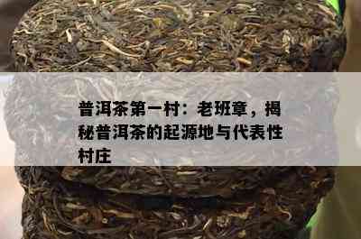 普洱茶之一村：老班章，揭秘普洱茶的起源地与代表性村庄