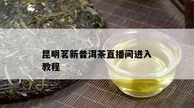 昆明茗新普洱茶直播间进入教程