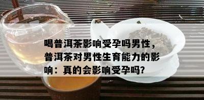 喝普洱茶影响受孕吗男性，普洱茶对男性生育能力的影响：真的会影响受孕吗？