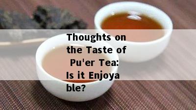 Thoughts on the Taste of Pu'er Tea: Is it Enjoyable?