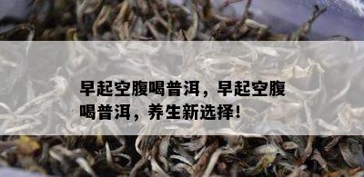 早起空腹喝普洱，早起空腹喝普洱，养生新选择！