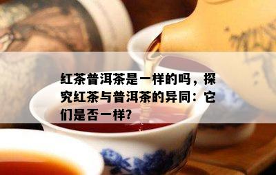 红茶普洱茶是一样的吗，探究红茶与普洱茶的异同：它们是否一样？