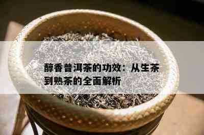 醇香普洱茶的功效：从生茶到熟茶的全面解析