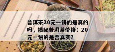 普洱茶20元一饼的是真的吗，揭秘普洱茶价格：20元一饼的是否真实？