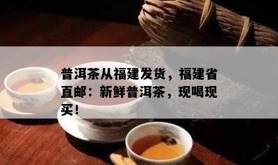 普洱茶从福建发货，福建省直邮：新鲜普洱茶，现喝现买！